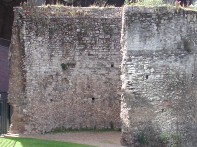 Londinium Wall in the Barbican close-up