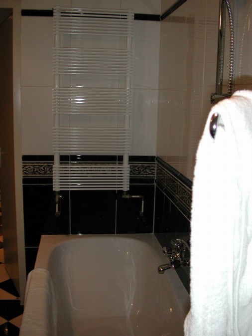 Bathtub with Heated Towel Rack